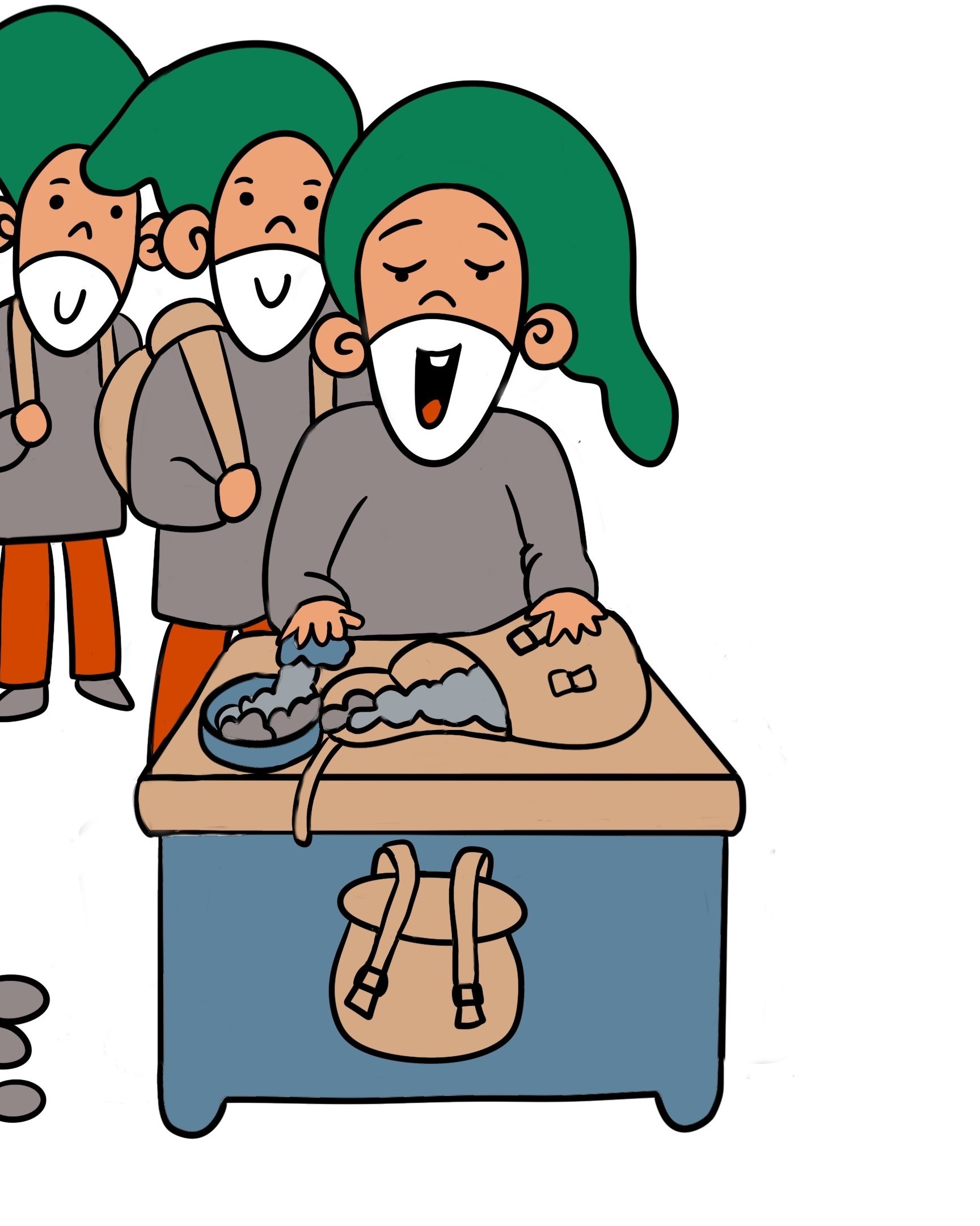 Gnome Backpack - Illustration by Elisabeth Bahngoura Gnome Backpack