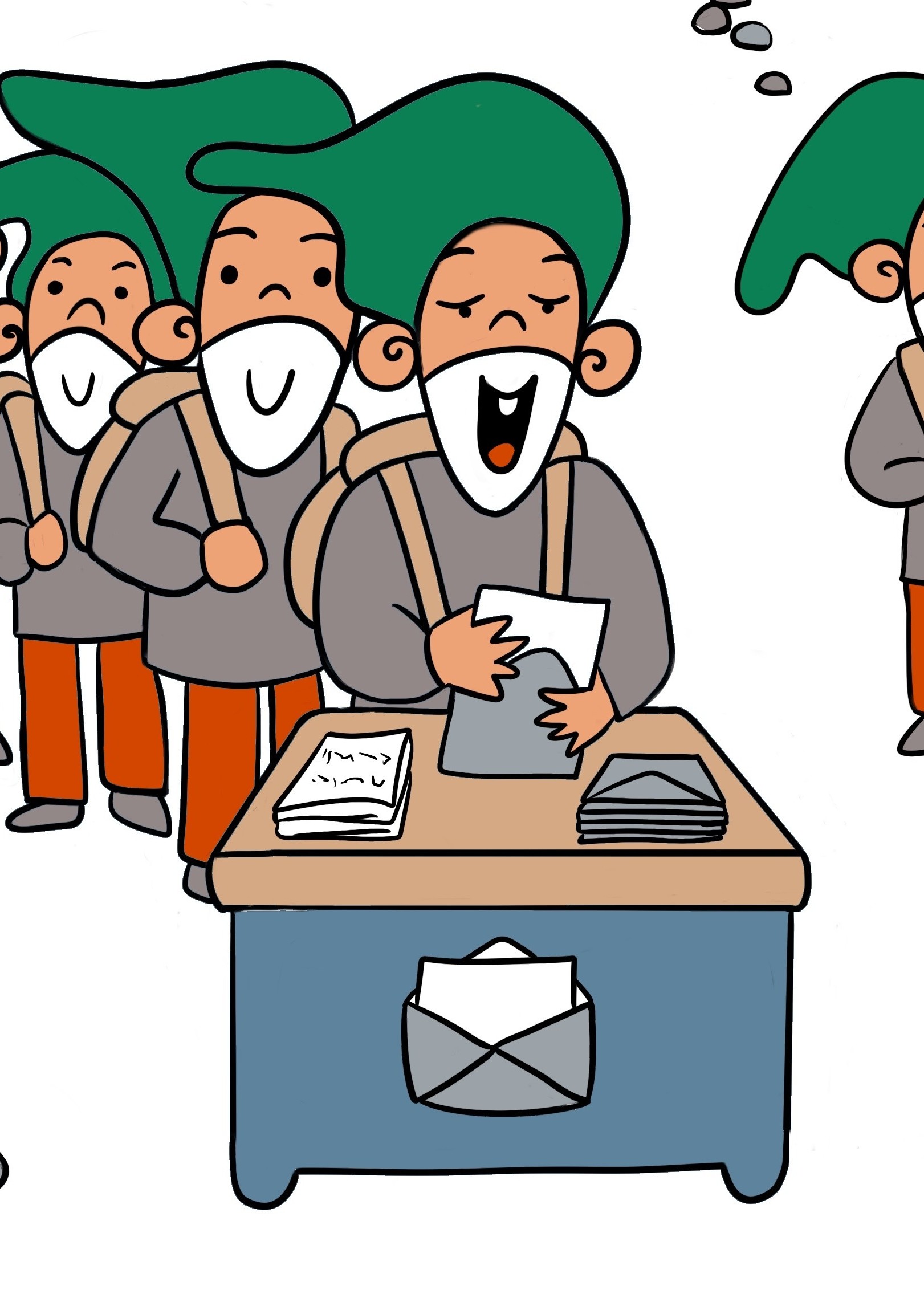 Gnome Mailboxes - Illustration by Elisabeth Bahngoura Gnome Mailboxes